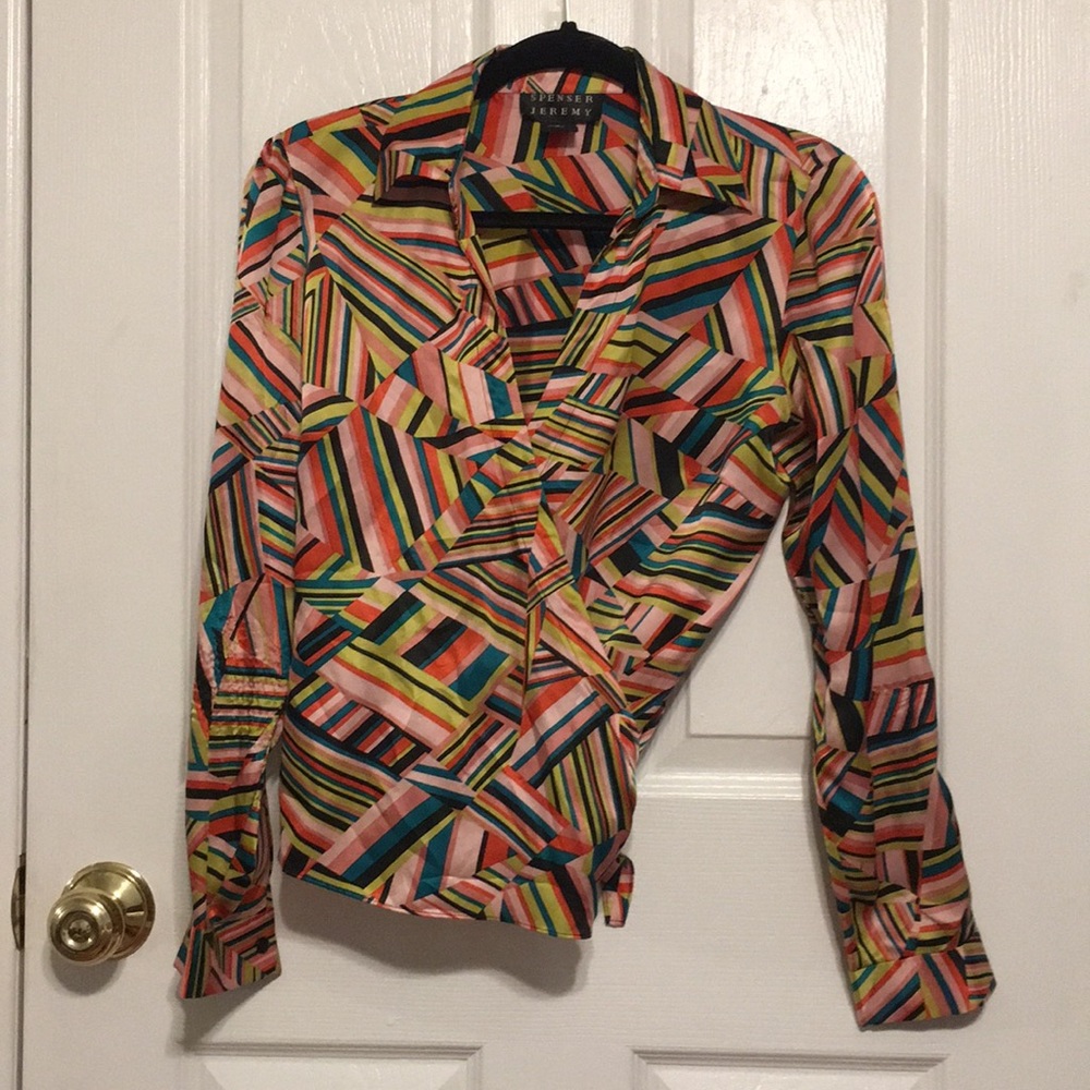 4 for $20 SPENCER JEREMY SILKY WRAP TOP - Picture 1 of 5